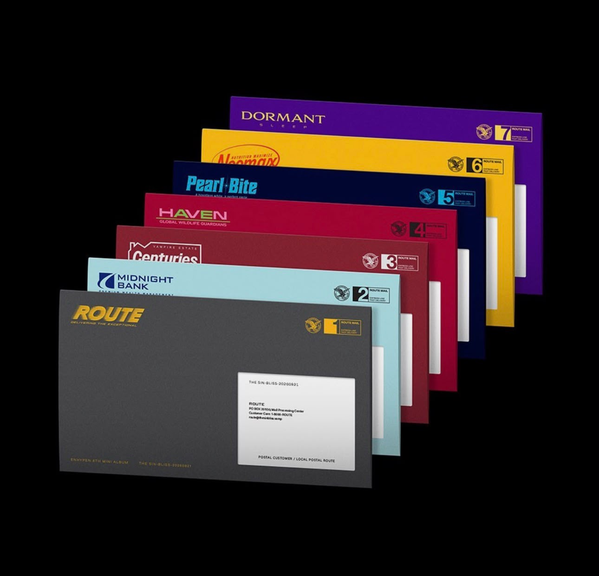 ENHYPEN THE SIN BLISS Engene Version all 7 versions envelope package