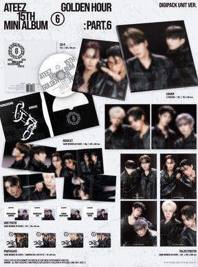*Pre-Order* ATEEZ- 15TH MINI ALBUM [GOLDEN HOUR : Part.6] (DIGIPACK UNIT VER.) Yoolxv.store