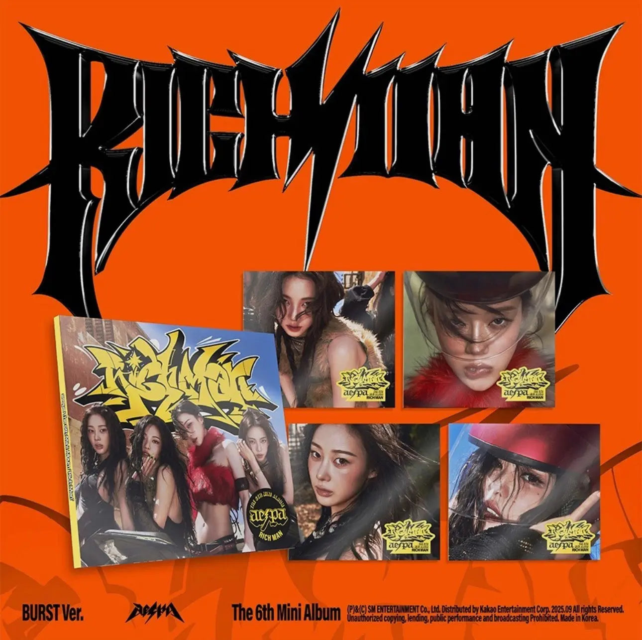 AESPA – [Rich Man] The 6th Mini Album (BURST Ver.) - Yoolxv.store