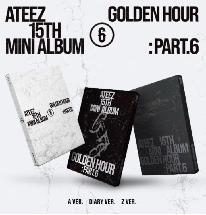 *PRE-ORDER* ATEEZ- 15TH MINI ALBUM [GOLDEN HOUR : Part.6] (A Ver. / DIARY Ver. / Z Ver) Yoolxv.store