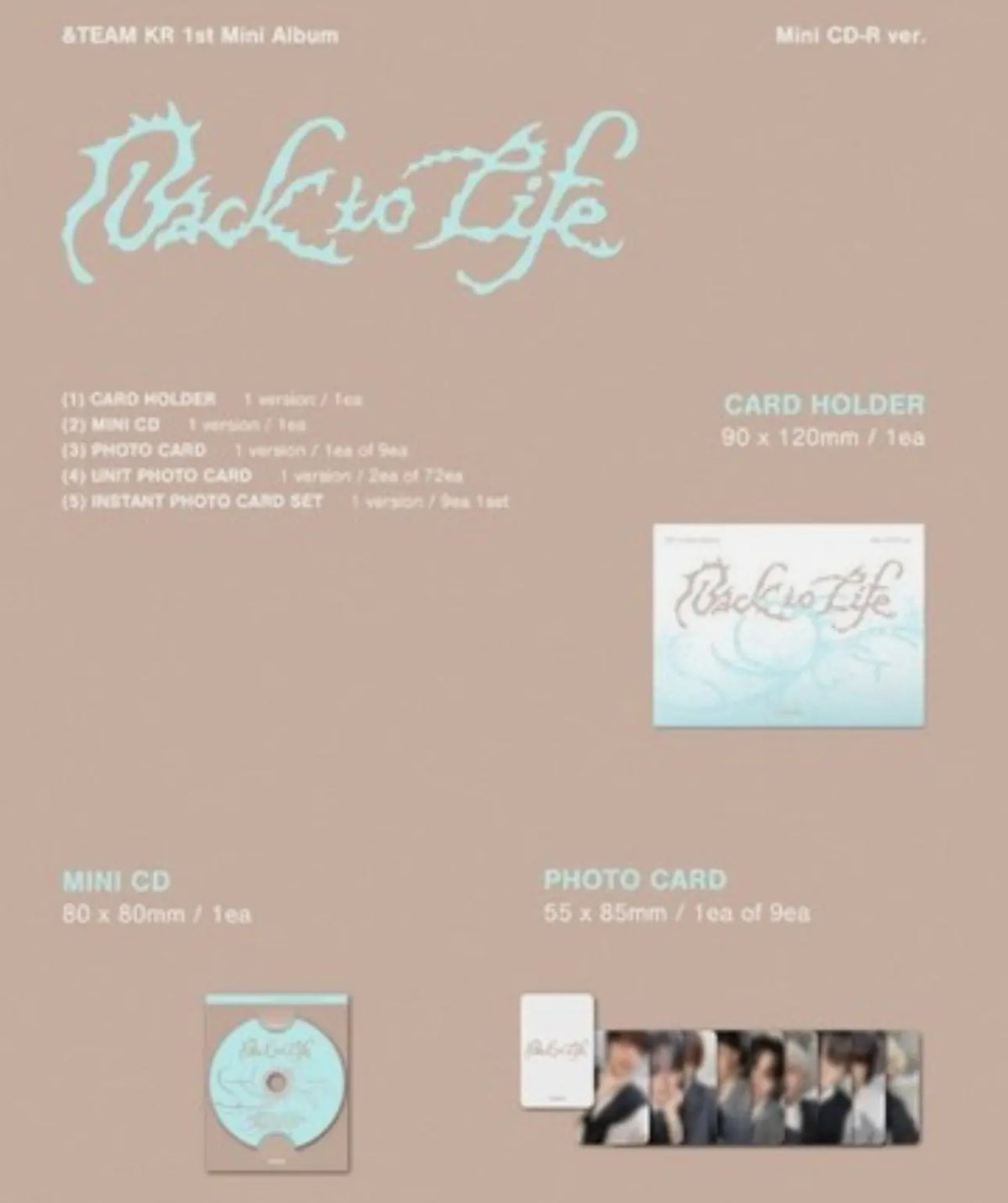 &TEAM - [KR Back to Life] 1st Mini Album (CD-R ver.) - Yoolxv.store