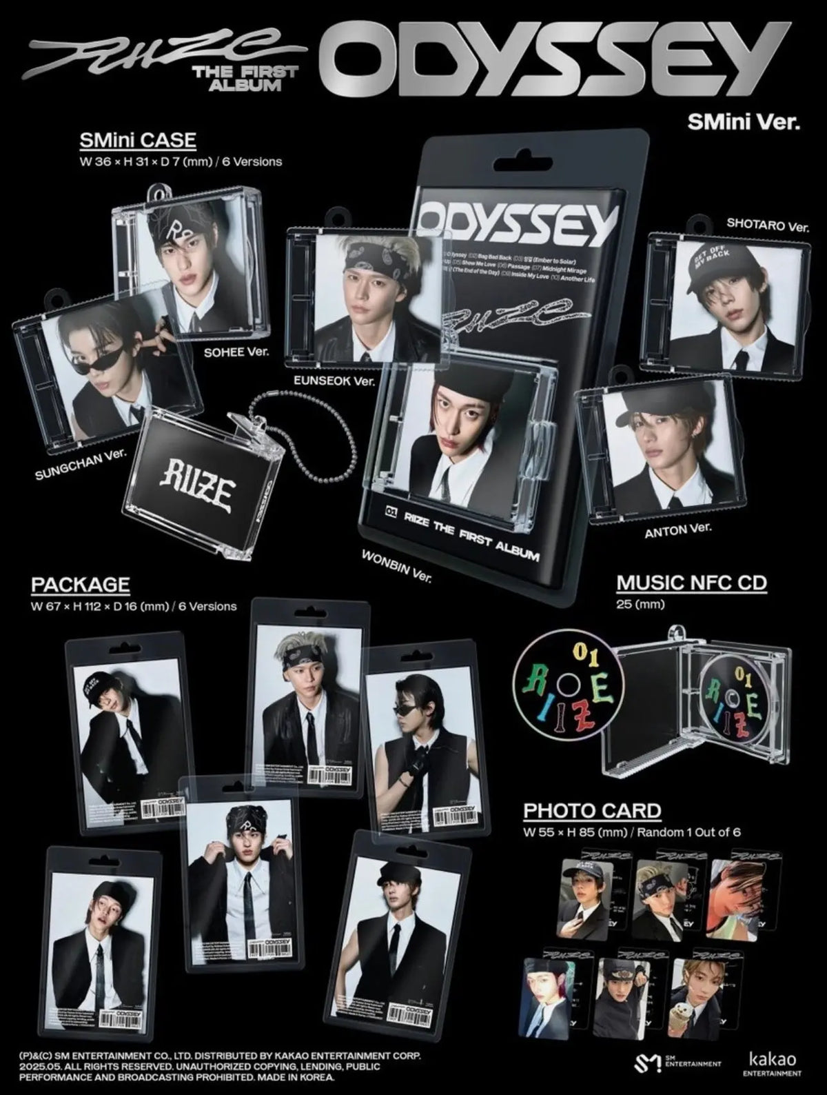 RIIZE - [ODYSSEY] The 1st Album (SMINI - random ver.) - Yoolxv.store