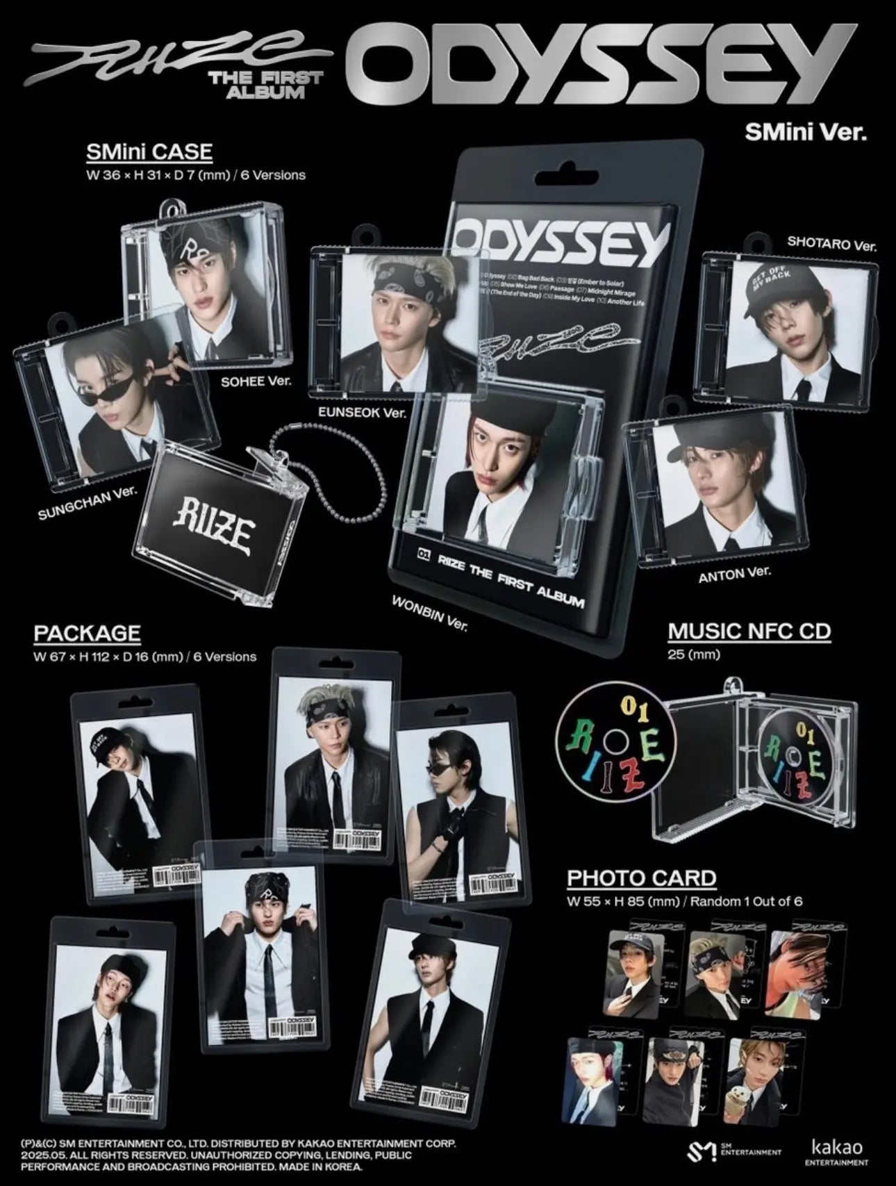 RIIZE - [ODYSSEY] The 1st Album (SMINI - random ver.) - Yoolxv.store