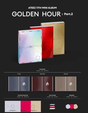 ATEEZ - [GOLDEN HOUR : Part.2] 11th Mini Album (random ver.) - Yoolxv.store