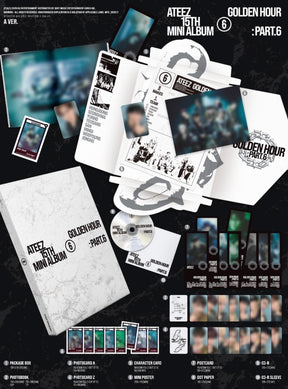 *PRE-ORDER* ATEEZ- 15TH MINI ALBUM [GOLDEN HOUR : Part.6] (A Ver. / DIARY Ver. / Z Ver) Yoolxv.store