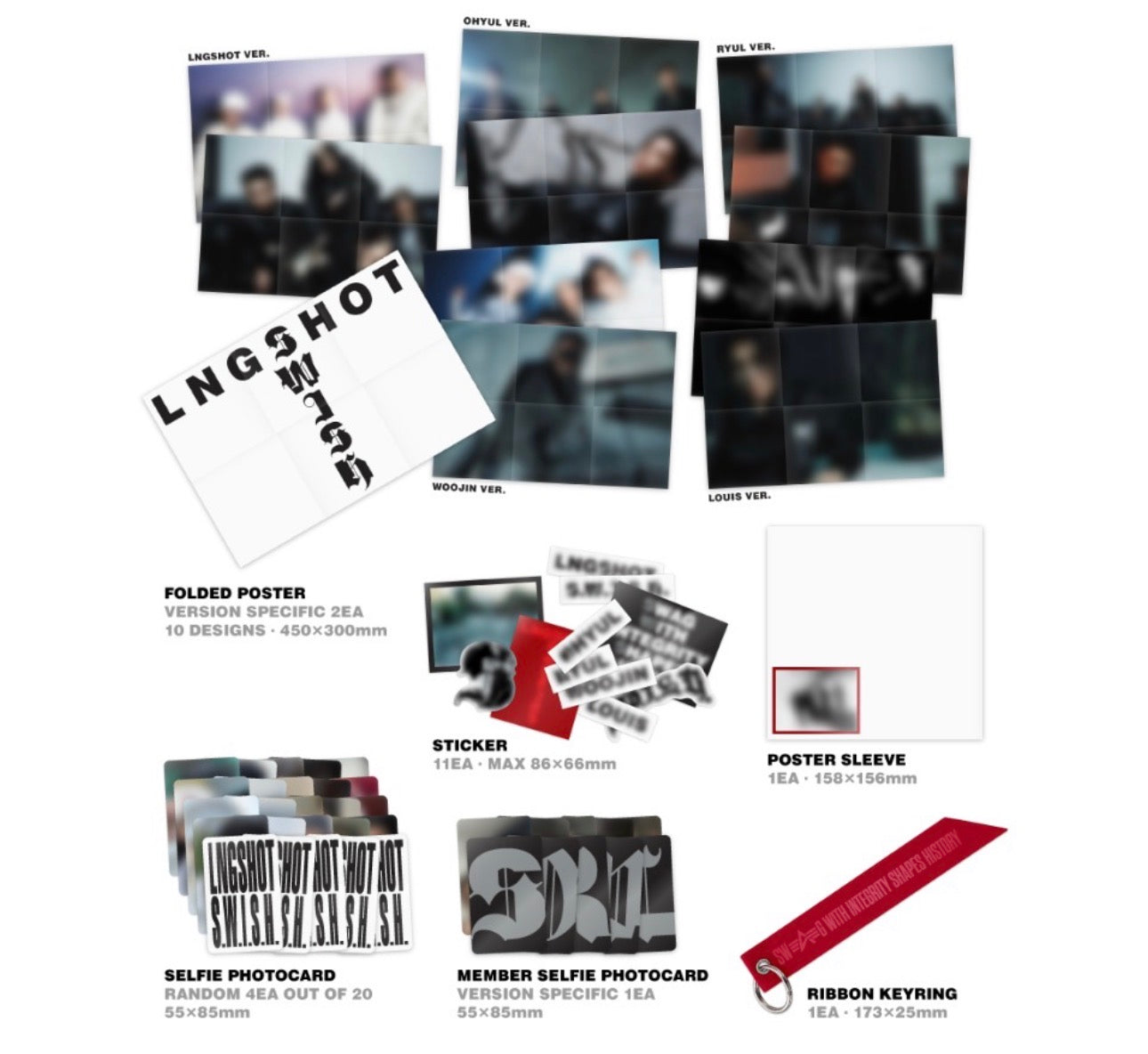 *PRE ORDER* LNGSHOT - EP [S.W.I.S.H.] (Standard Ver.) (1 random Ver.) Yoolxv.store