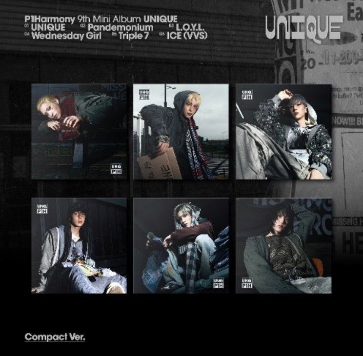 P1Harmony - [Unique] 9th Mini Album (1 Compact Random Ver.) *PRE ORDER* Yoolxv.store