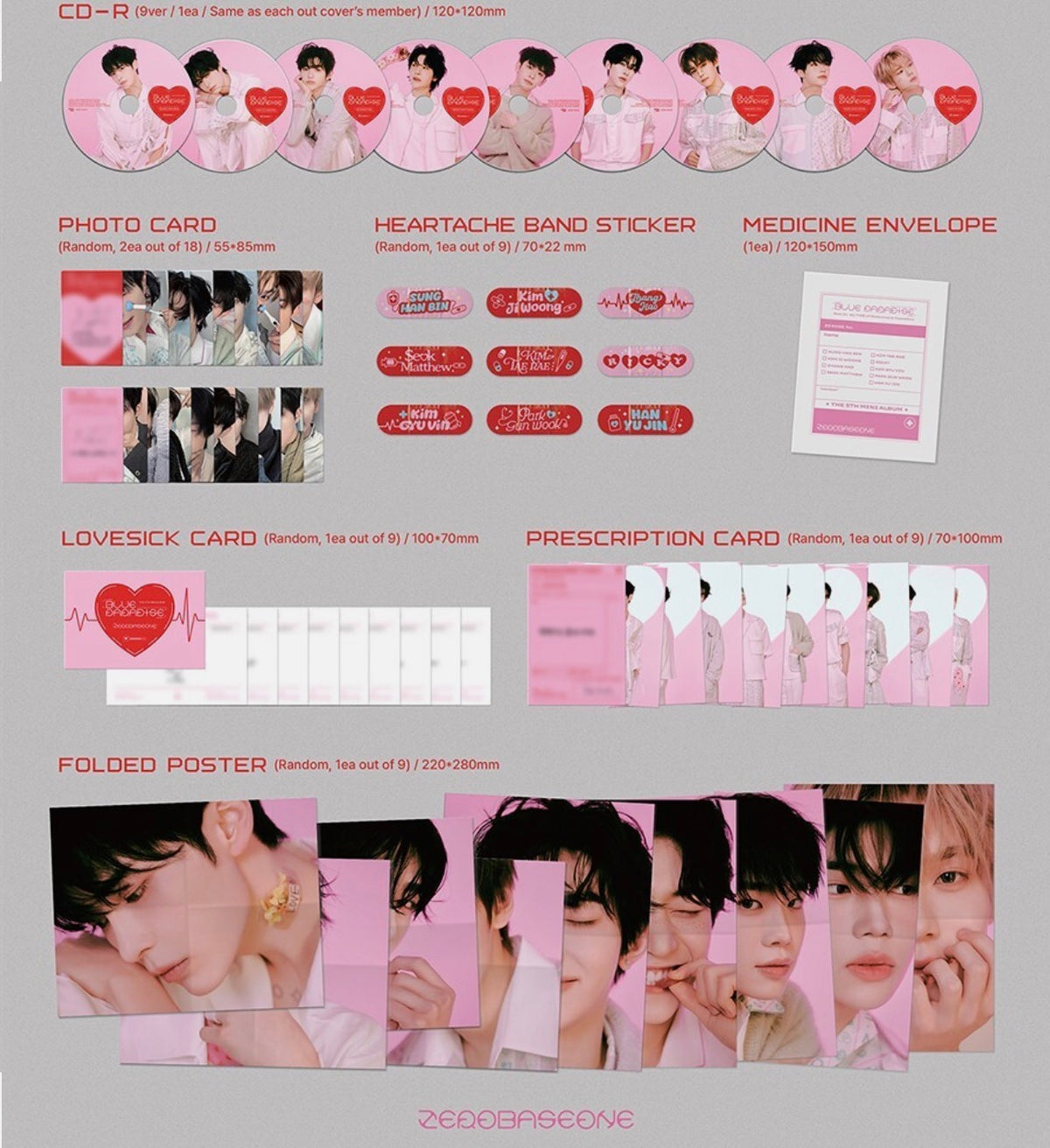 Zerobaseone - [Blue Paradise] 5th mini album (Digipack 1 random version.) Yoolxv.store