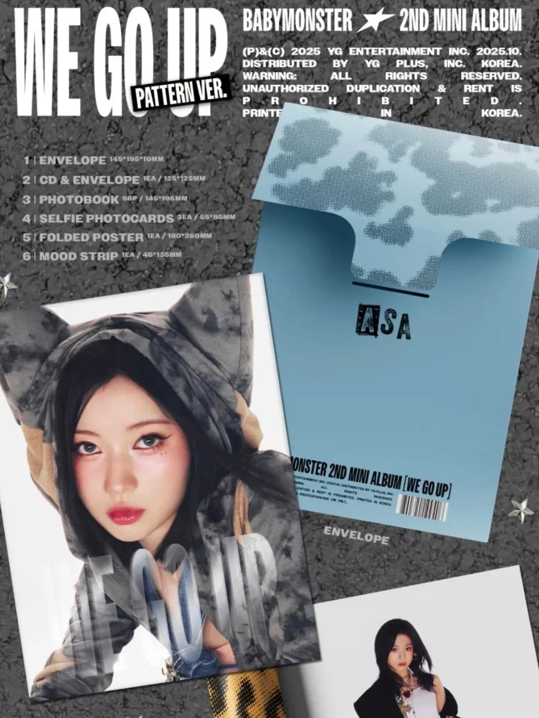 BABYMONSTER - [WE GO UP] 2nd Mini Album (PATTERN - Random ver.) - Yoolxv.store