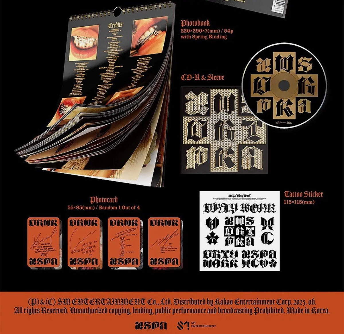 AESPA [Dirty Work] single (Dirty Worker Ver.) - Yoolxv.store