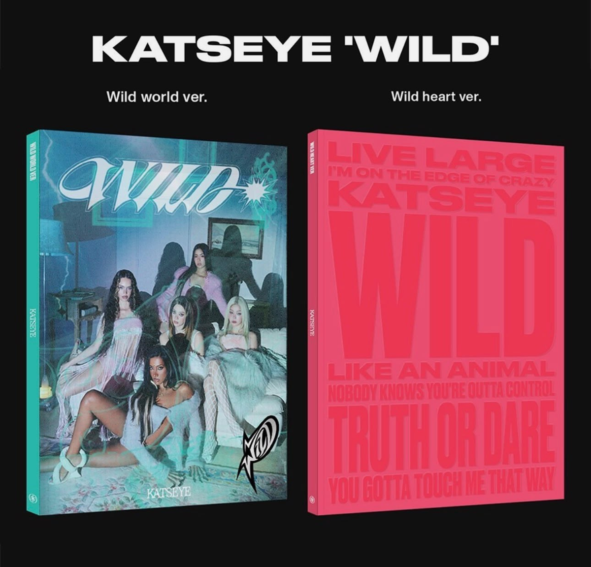 KATSEYE WILD Album Wild World Ver and Wild Heart Ver covers